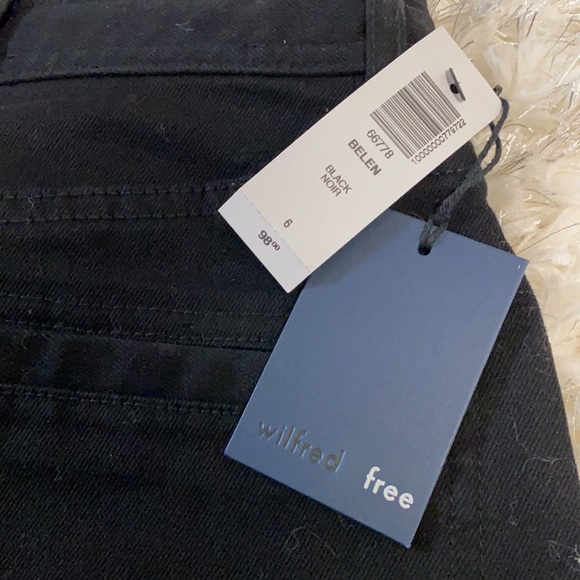 Womens Aritzia Wilfred Free Belen Pant Black Stretch Button size 6 slim NWT - Picture 5 of 6